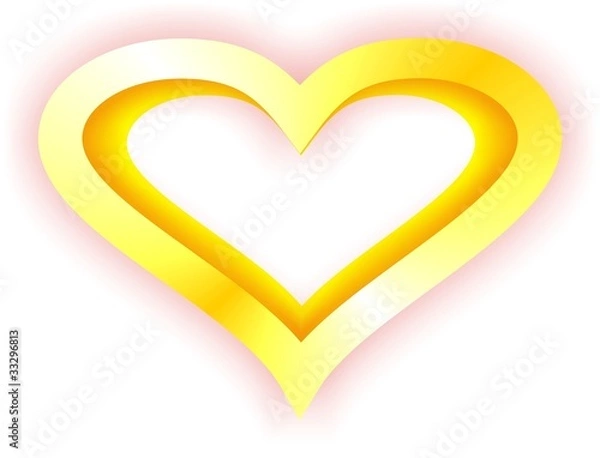 Obraz gold heart