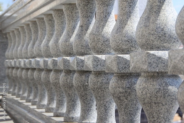 Obraz Ограждение из серого мрамора