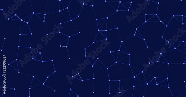 Obraz Network Mesh Procedural Art background illustration