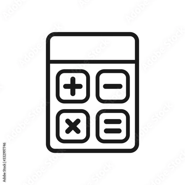 Fototapeta calculator icon, flat design best calculator icon