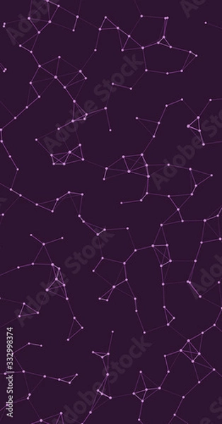 Obraz Network Mesh Procedural Art background illustration