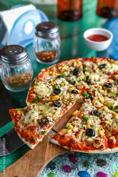 Obraz veg loaded pizza