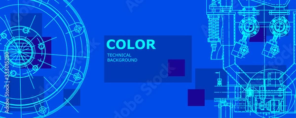 Fototapeta  Engineering technological wallpaper 