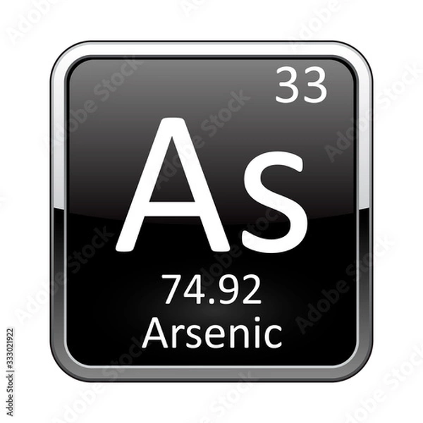 Obraz The periodic table element Arsenic. Vector illustration