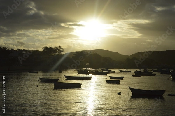 Obraz Atardecer botes