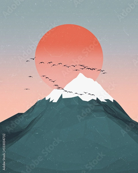 Fototapeta Grafika Minimal Mountains
