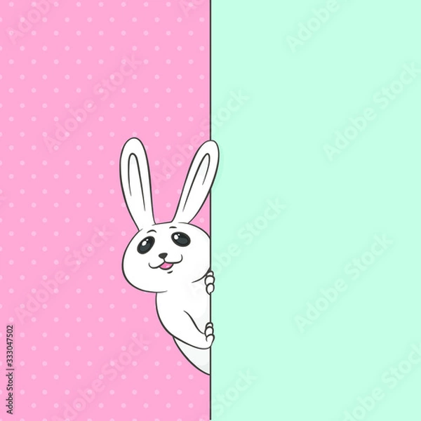 Obraz  Easter Bunny, greeting card, EPS vector image.
