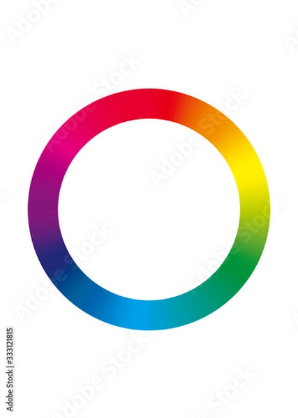 Obraz 色相リング カラフルリング 色相環 レインボー 虹の輪