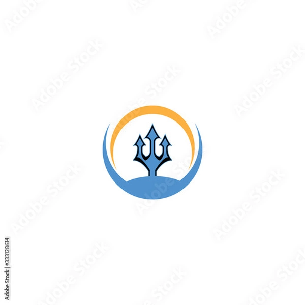 Fototapeta Trident Logo Template vector icon
