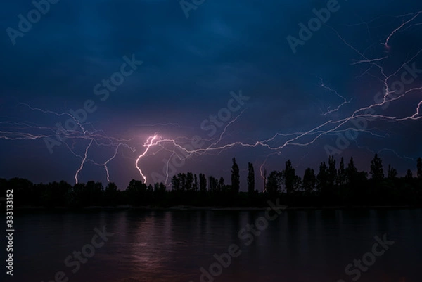 Obraz Lightning in the forest