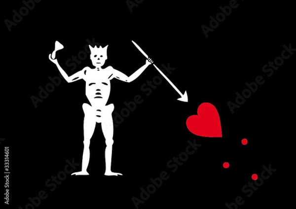 Obraz Pavillon noir pirat Blackbeard