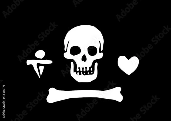 Obraz Pavillon noir pirate Stede Bonnet