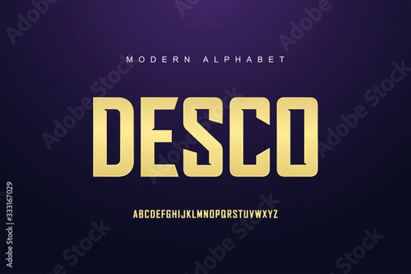 Fototapeta Elegant gold alphabet font set. Typography modern style display font. Premium Vector
