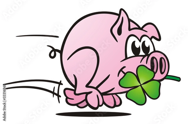 Obraz Lucky Pig Running