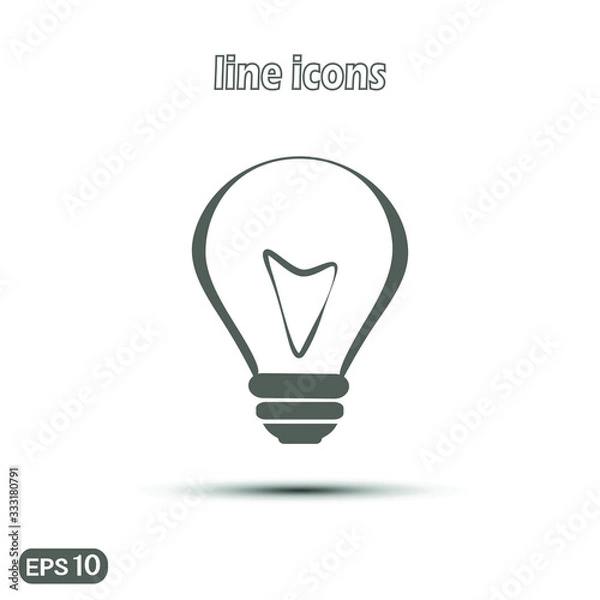 Obraz light bulb icon vector