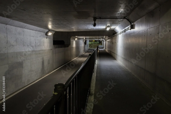 Fototapeta 人のいない夜間のアンダーパス