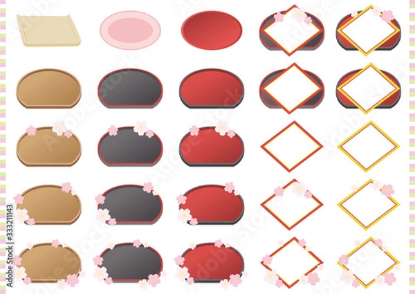 Obraz 和風のお皿のセット