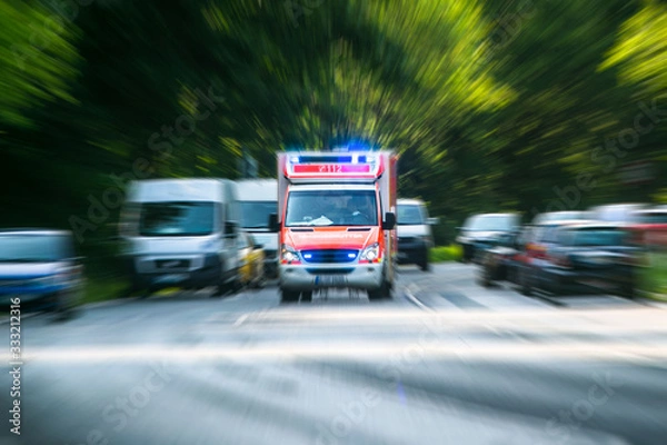 Obraz Einsatzfahrt Rettungswagen
