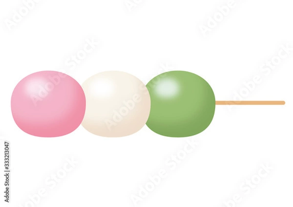 Obraz お花見の三色団子