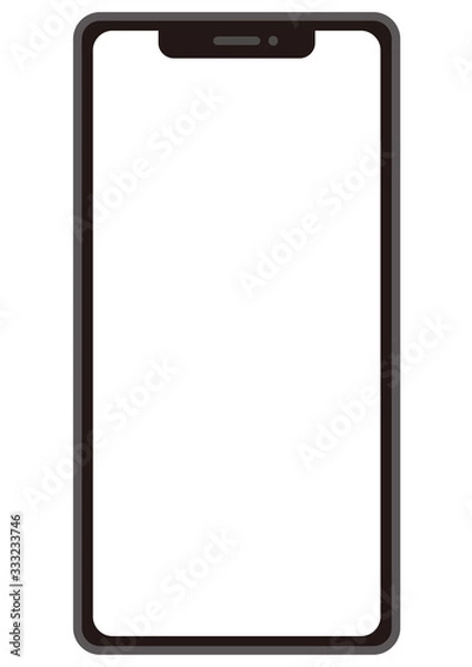 Obraz 白画面のスマホ　シンプル