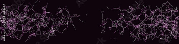 Fototapeta Procedural Network Mesh Art background illustration