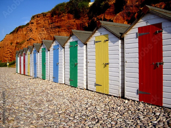 Obraz Beach huts,Budleigh Salterton