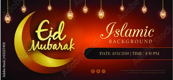 Obraz Ramadan Eid Mubarak Royal Luxury Banner Background