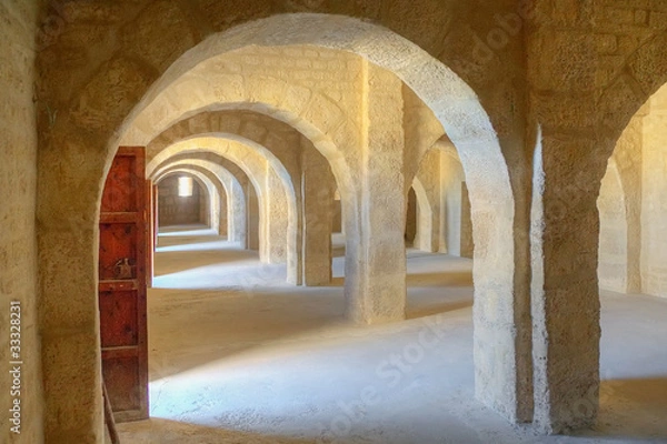 Fototapeta Amazing empty room in Sousse Ribat