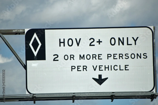 Obraz High Occupancy Vehicle Sign