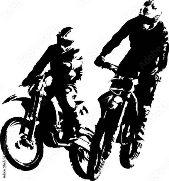 Obraz two motocross riders