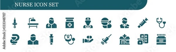 Obraz nurse icon set