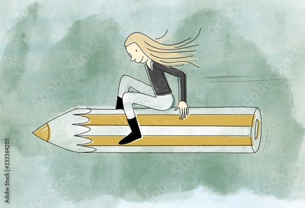 Obraz Fliegender Stift