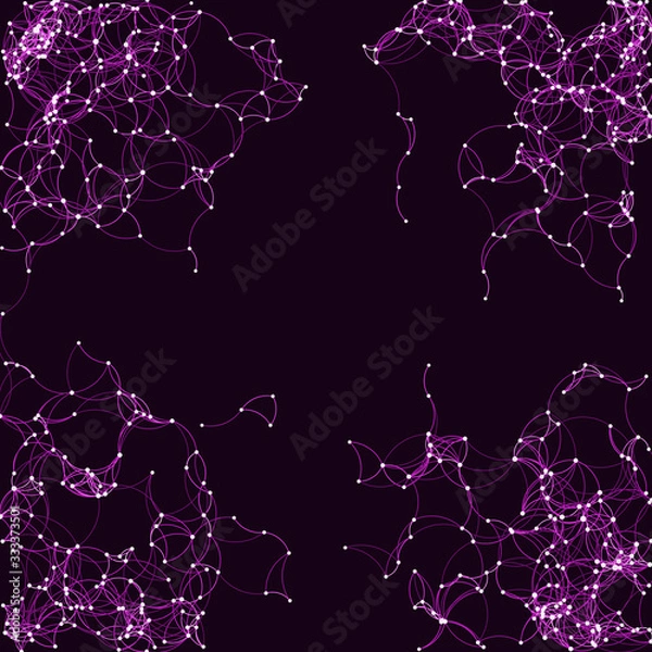 Fototapeta Procedural Art Network Mesh background illustration