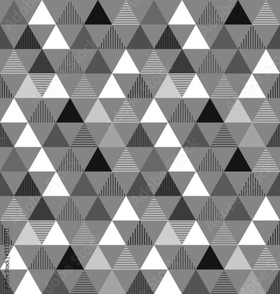 Fototapeta seamless  graycolour  geometrical abstract triangle backround