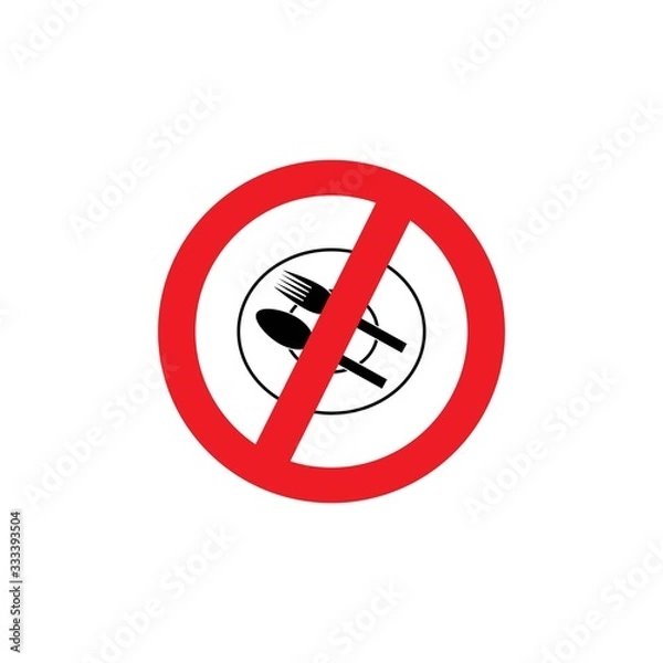 Obraz forbidden to eat graphic design template vector isolated