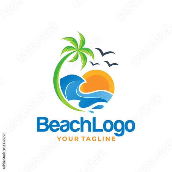 Obraz beach logo vector