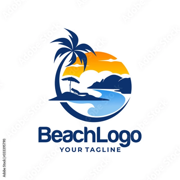 Obraz beach logo vector
