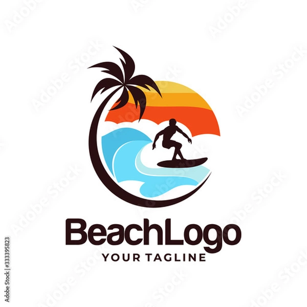Obraz beach logo vector