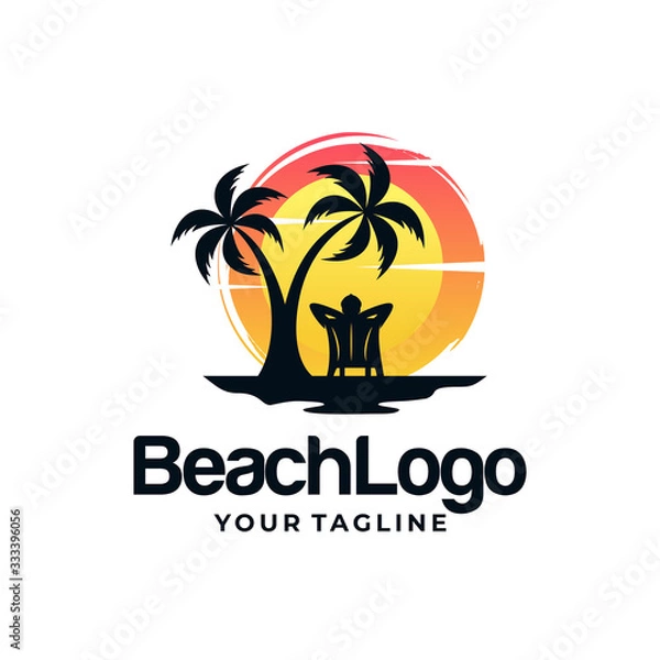 Obraz beach logo vector