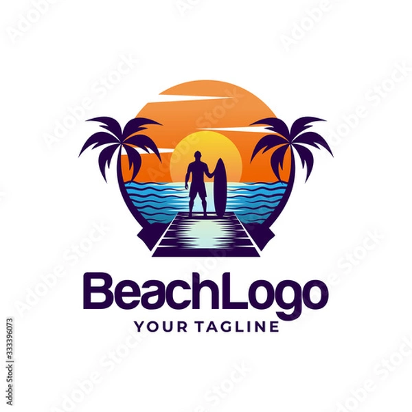 Obraz beach logo vector