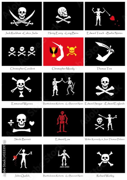 Obraz Czarna flaga piratów