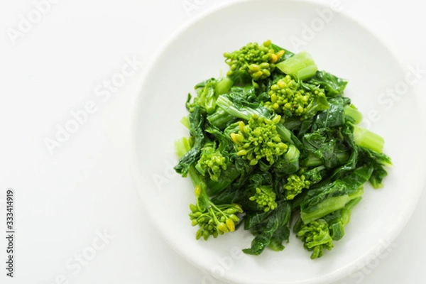 Fototapeta 春野菜のなばなと胡麻油の和え物
