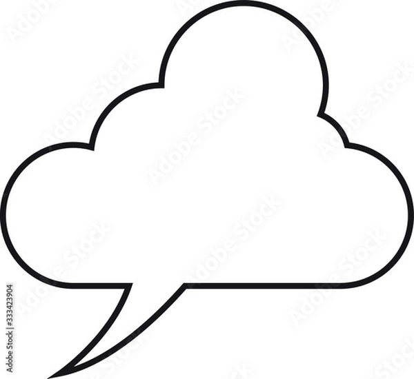 Fototapeta Think bubble icon design isolated on white background