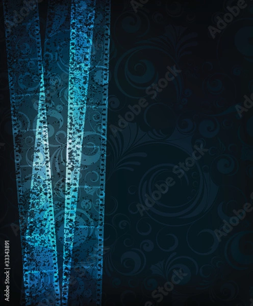 Fototapeta background with grungy filmstrips. eps10 vector