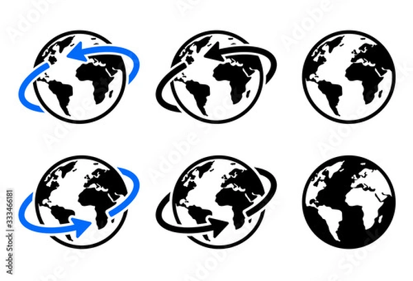 Fototapeta 地球アイコン グローバルイメージ