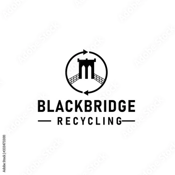 Obraz Abstract Architecture Logo . Modern and Elegant Design for City Building & Bridge Branding