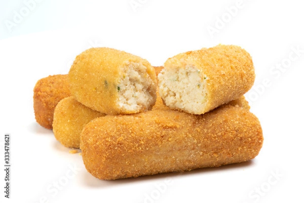 Obraz Chicken Croquettes surrounded by white background