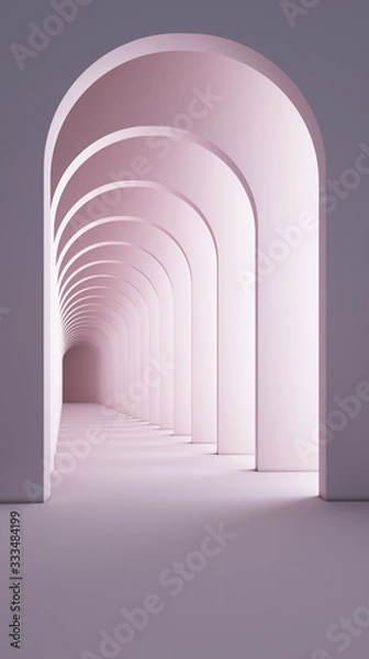 Fototapeta 3d render of arc in pastel color