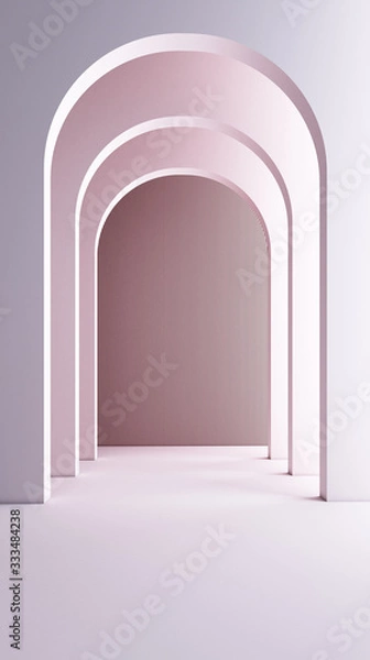 Fototapeta 3d render of arc in pastel color