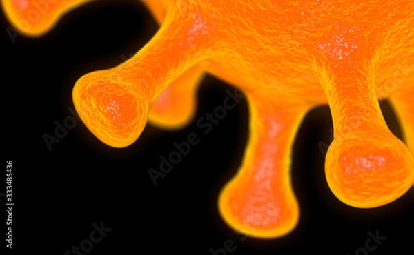 Obraz Coronavirus Covid-19 virus close up 3d rendering